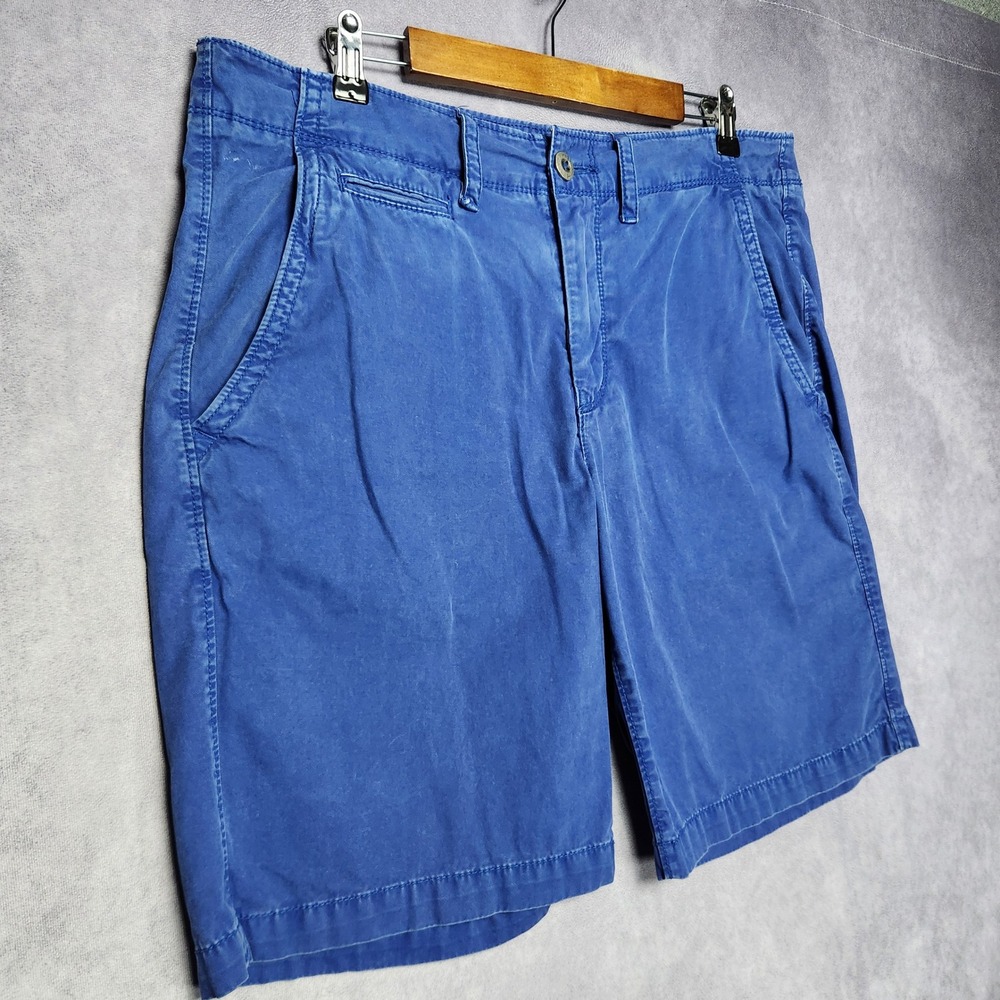 American Eagle Outfitters Mens Blue Prep Length Cotton Twill Shorts Size 34 - Picture 8 of 16